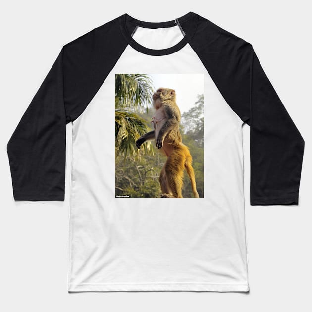 Amazing Monkey Stand Up for your rights Baseball T-Shirt by PlanetMonkey